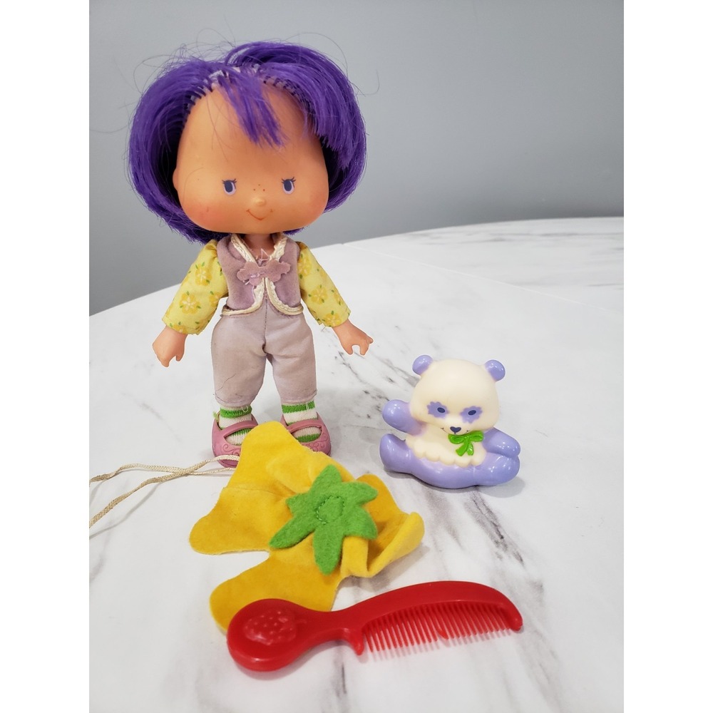 Strawberry Shortcake Almond Tea Doll & Marza Panda Pet VTG Kenner Box